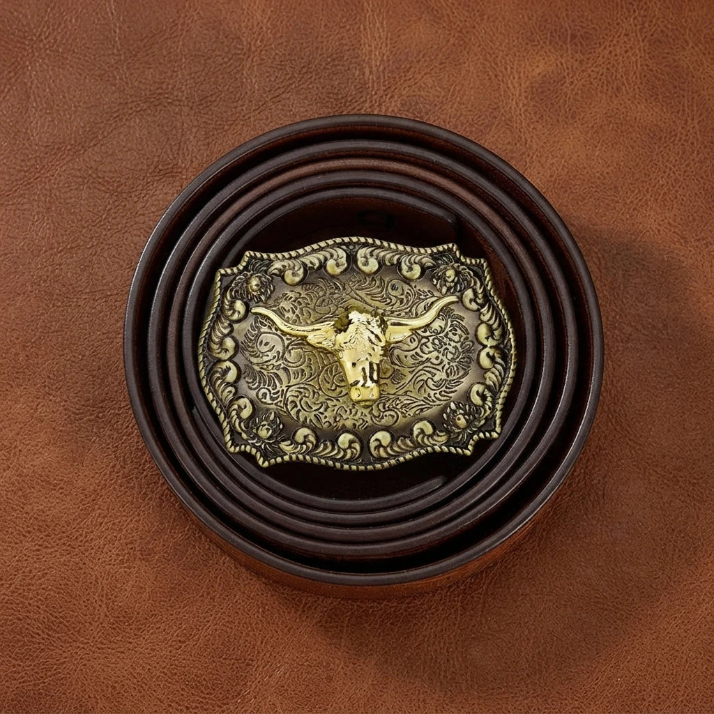 The Austin Bull Belt – Brown